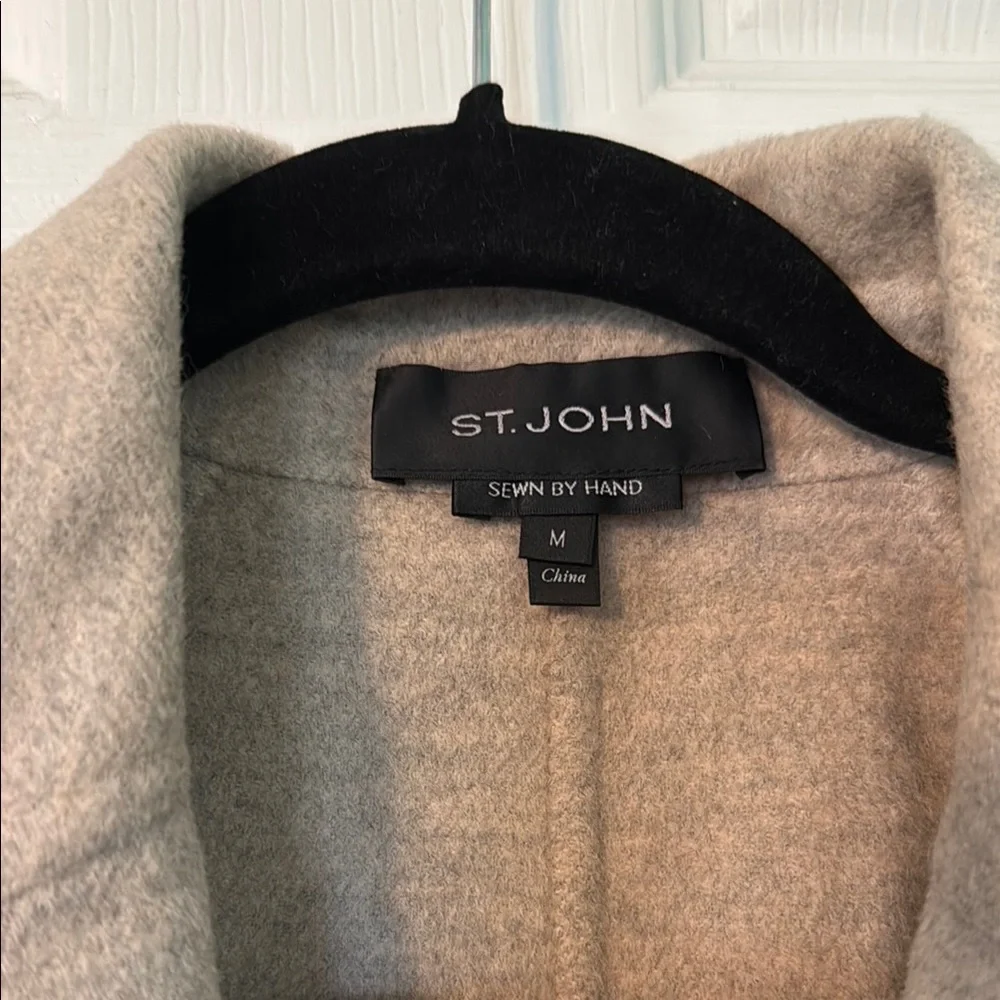 St. John Tan Blazer Tailored Professional Suit Jacket - Picture 2 of 14